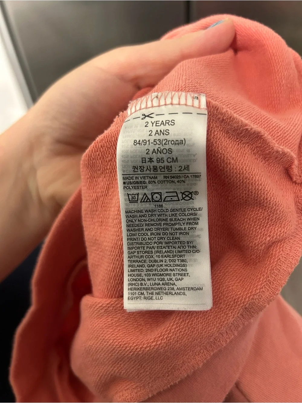 GAP Kids Coral Logo Sweatshirt